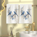1 white base, blue birds and flowers