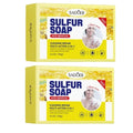 1/2Pcs Sadoer Sulfur Mite Removing Facial Soap Universal Handmade Soap