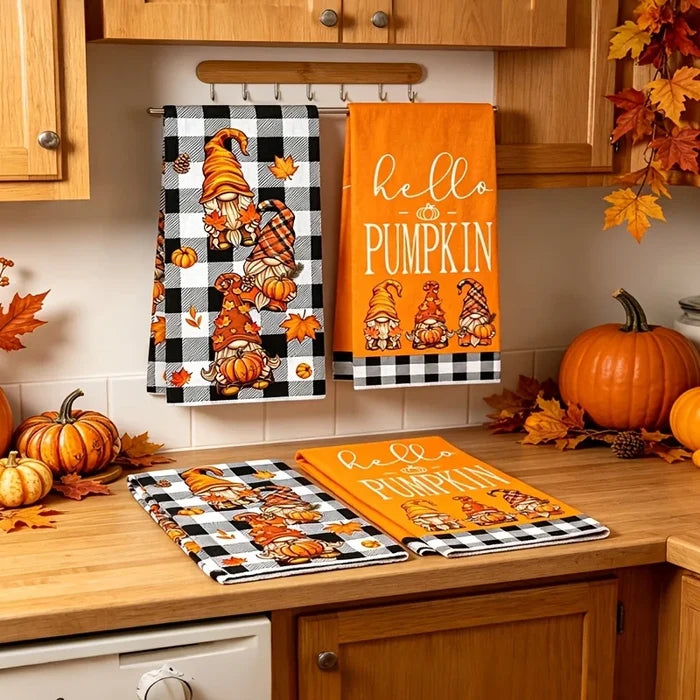 2-Pack Autumn-Themed Kitchen Towels