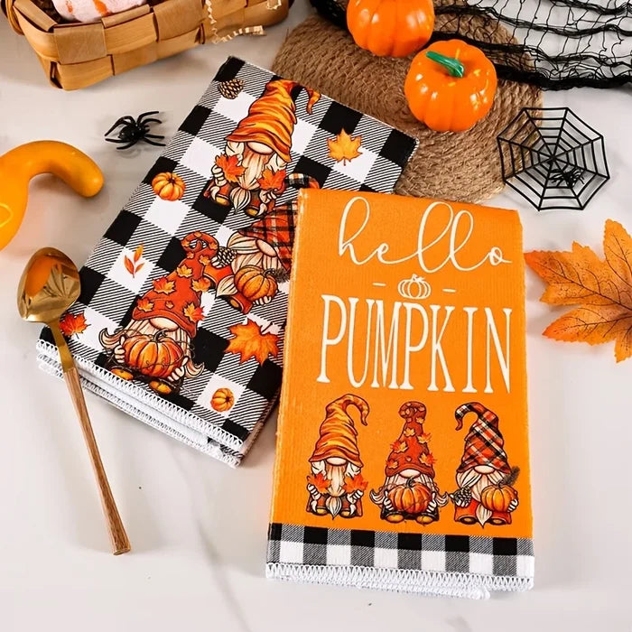 2-Pack Autumn-Themed Kitchen Towels