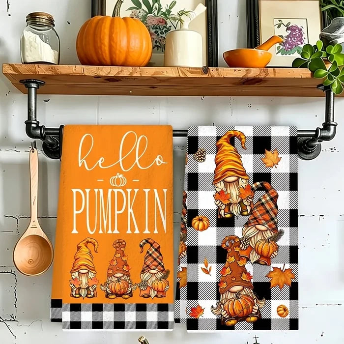 2-Pack Autumn-Themed Kitchen Towels