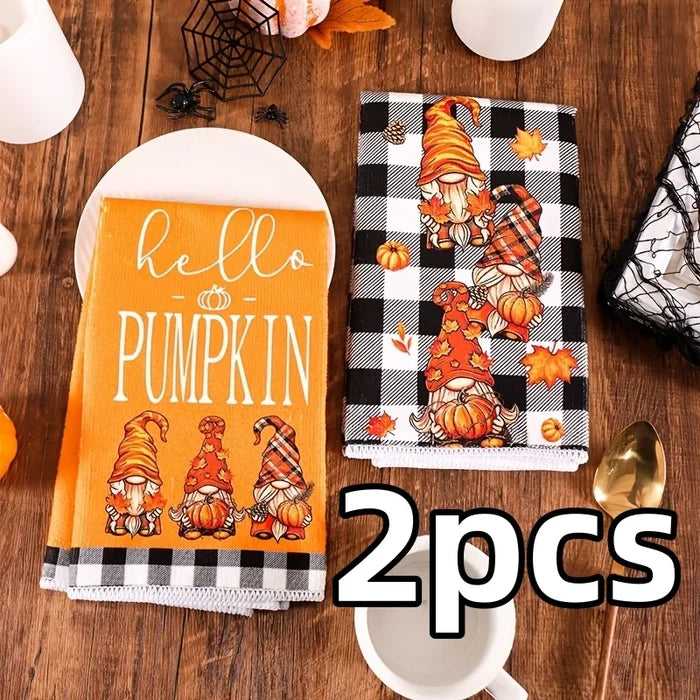 2-Pack Autumn-Themed Kitchen Towels