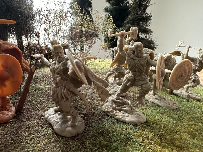 BARBARIANS / VIKINGS SPECIAL 5 Sets  in Gray/Green COLOR 45 Deluxe Figures