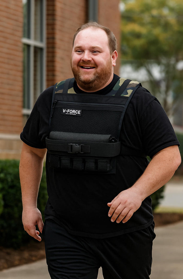 👉 25 LB V-FORCE® Adjustable Short Weight Vest for Walking, Running & Strength Training (USA Made)