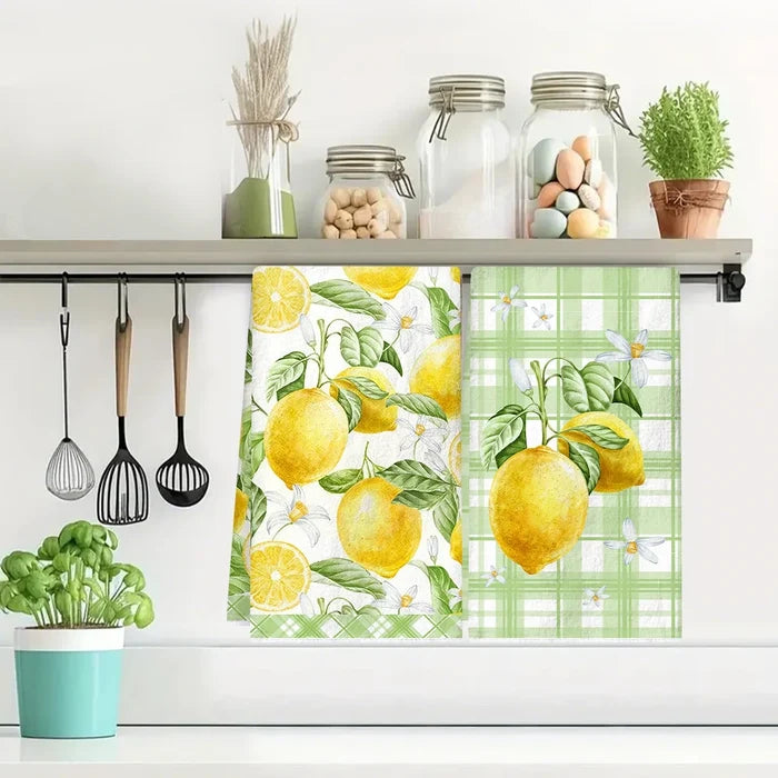 2pcs Italy Lemon Hand Towels