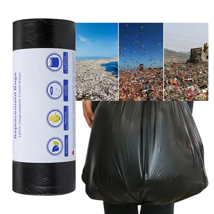 30 Bags Roll Disposable Garbage Bag Trash Can Bin Small Medium Large