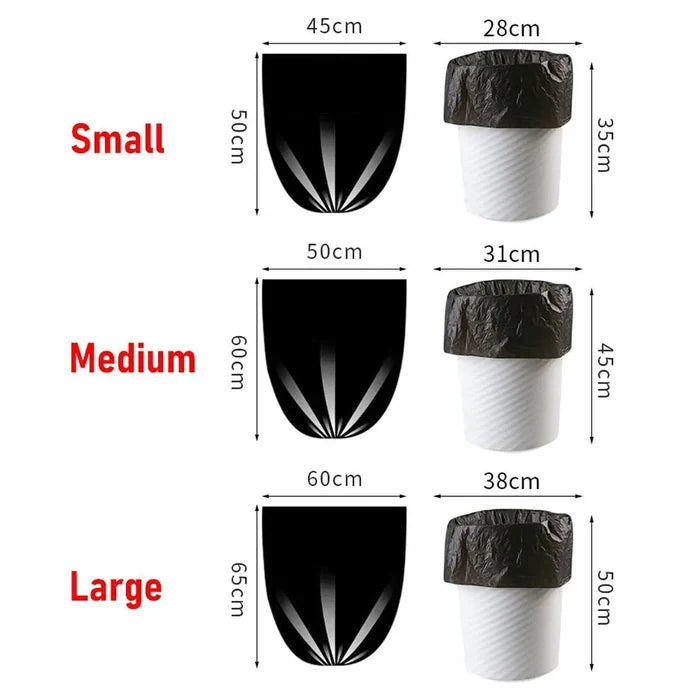 30 Bags Roll Disposable Garbage Bag Trash Can Bin Small Medium Large