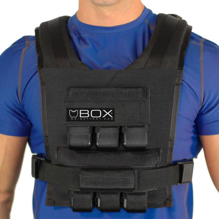 BOX weight vest made in USA, 30 lb model with removable iron weights