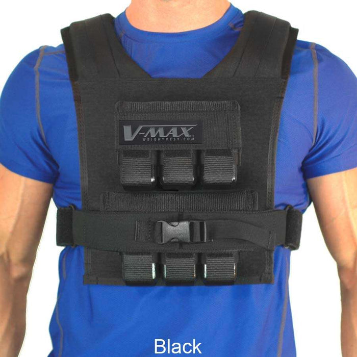 V-MAX short weighted vest made in USA, 30 lb model, front view