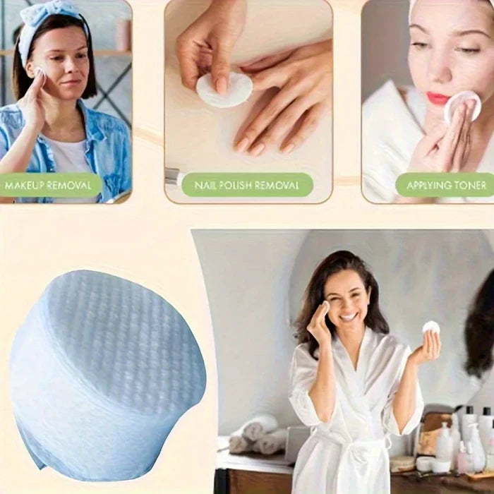 300/600pcs Round Facial Cleansing Pads High-Quality Makeup Remover Wipes