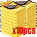 3/5/10Pcs Car Wash Microfiber Towel