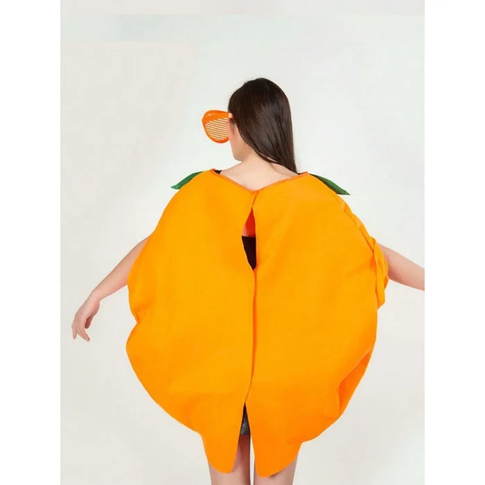3pcs/set Halloween Pumpkin Costume, including clothes, hat, and handbag