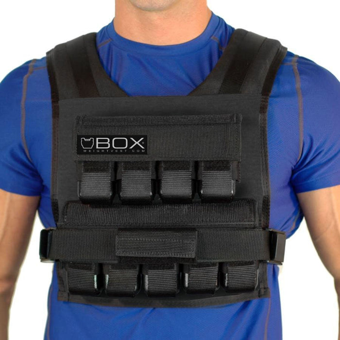 BOX weight vest made in USA, 45 lb model with evenly distributed weights