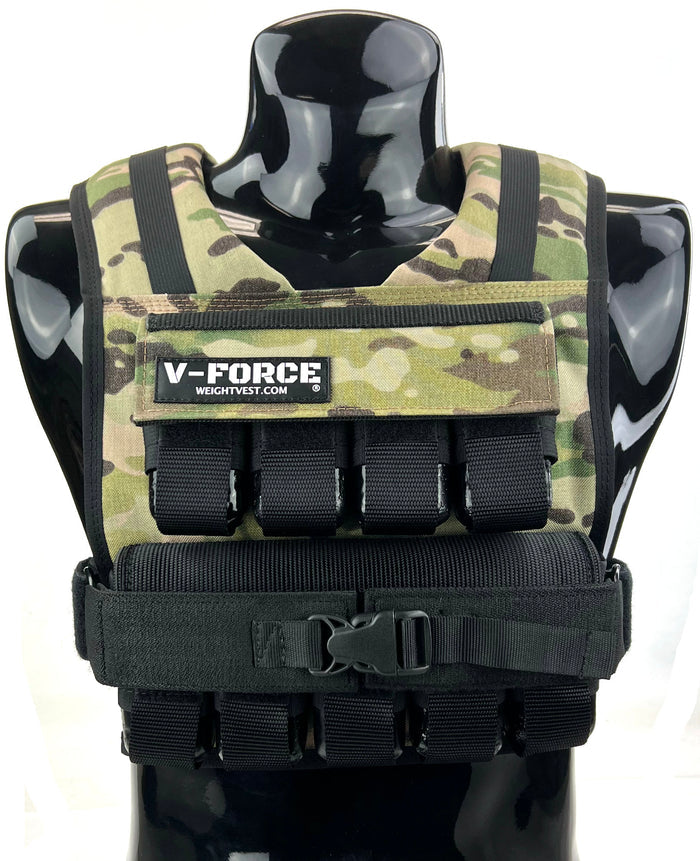 40 lb V-FORCE II short weight vest multicam camo option
