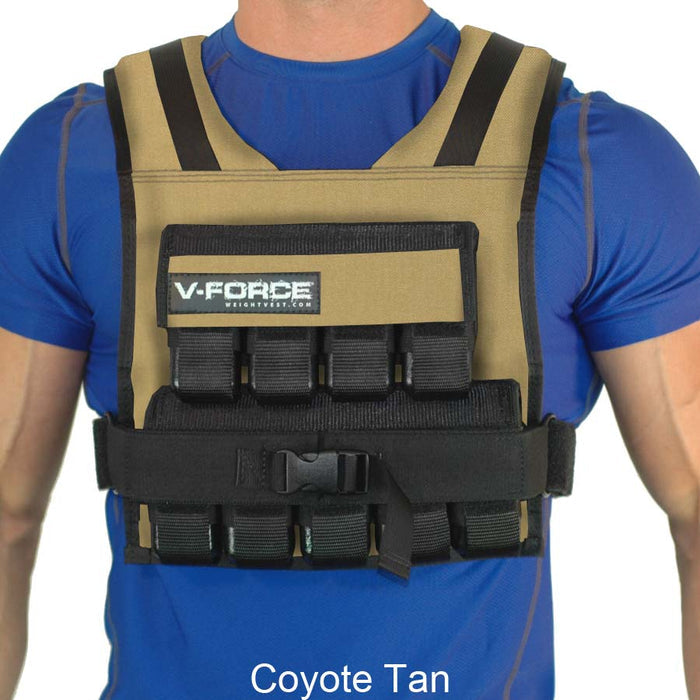 45 lb V-FORCE short weight vest coyote color option