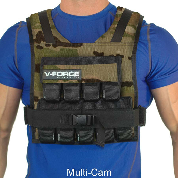 45 lb V-FORCE short weight vest multicam camo option