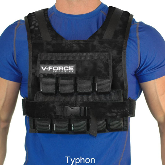 45 lb V-FORCE short weight vest typhon camo option