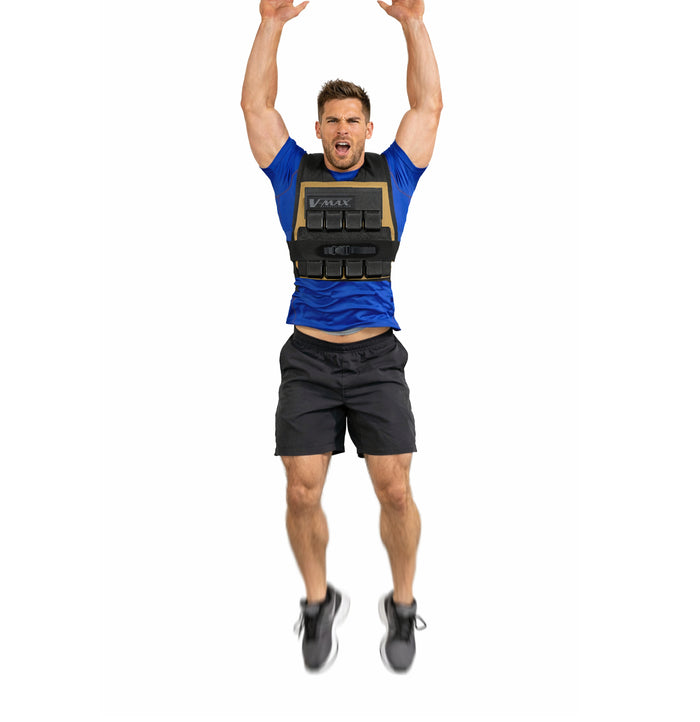 ⚡ 45 LB V-MAX™ Adjustable Weight Vest for Strength Training, Rucking & Fat Loss (USA Made)