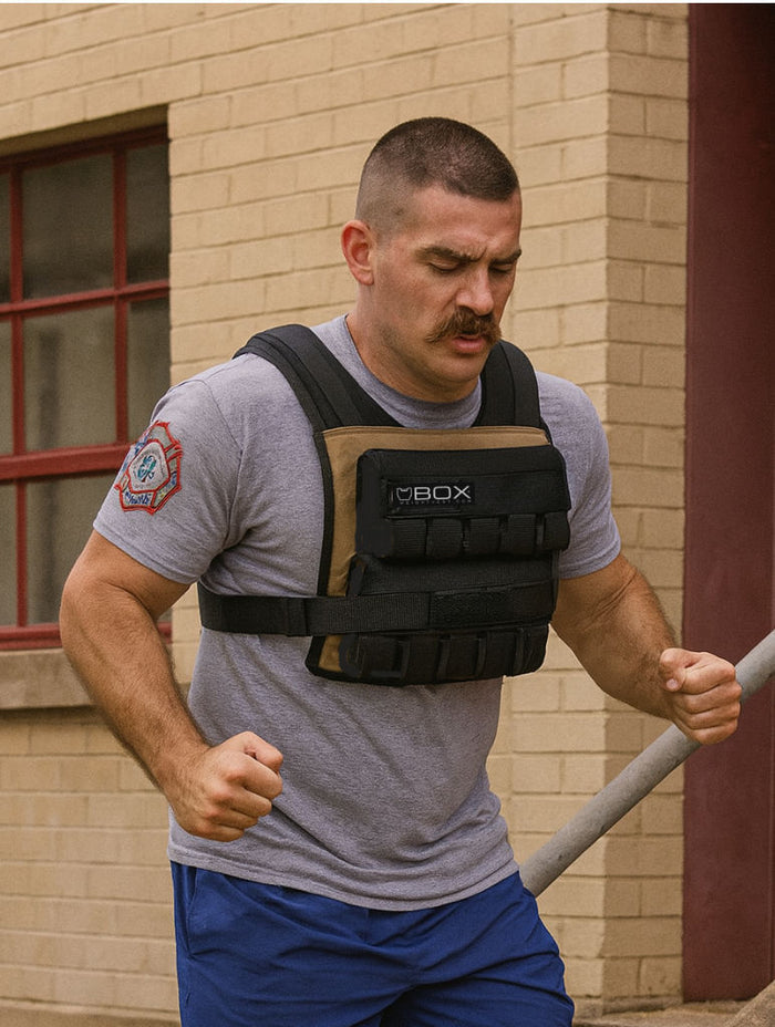 ⚡ 50 LB BOX® Adjustable Weight Vest for Firefighter Training & Heavy Conditioning (USA Made)