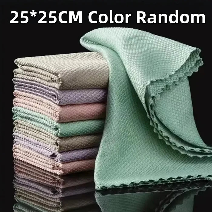 5/10PCS Microfiber Glass Cleaning Cloth