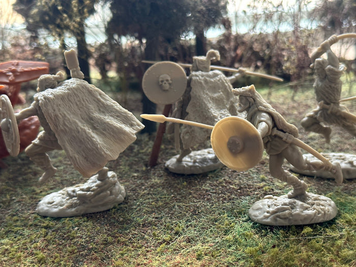 BARBARIANS / VIKINGS 3 SET SPECIAL 27 FIGURES GREEN/GRAY