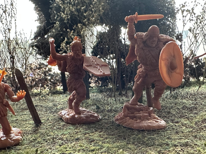 BARBARIANS / VIKINGS 3 SET SPECIAL 27 FIGURES BROWN