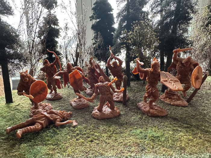 BARBARIANS / VIKINGS 3 SET SPECIAL 27 FIGURES BROWN