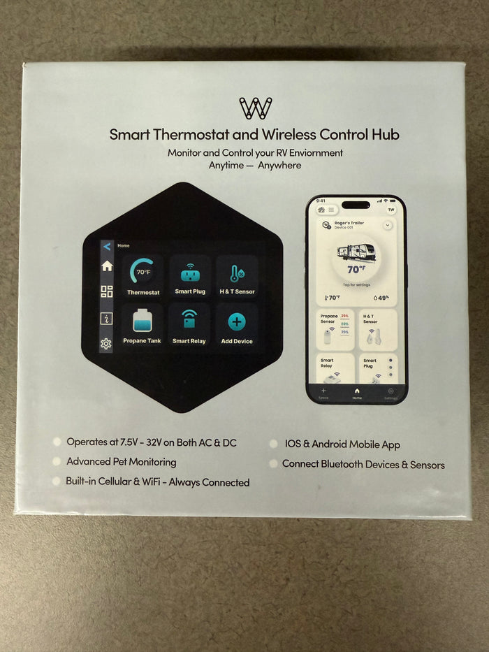 WalTech Smart Thermostat Packaging - Product Box Front View | United RV Parts