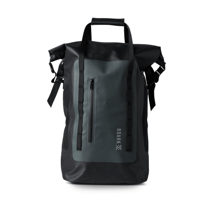 Close-up of the Roark Accomplice Missing Link Bag's durable construction and water-resistant material.