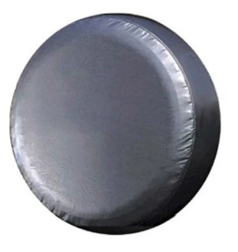 Black Vinyl RV Spare Tire Cover - Angled View Showing Depth and Fit | United RV Parts