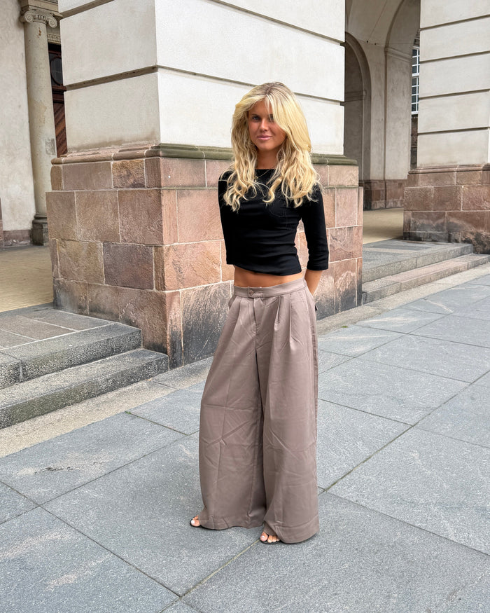 AGNES BAGGYSUIT PANT - LIGHT BROWN