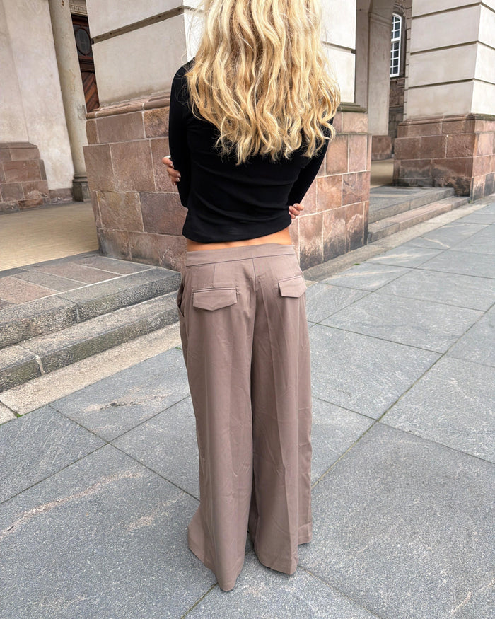 AGNES BAGGYSUIT PANT - LIGHT BROWN