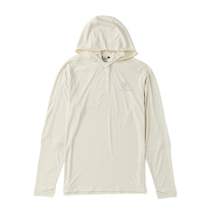 Roark men's adventure-ready windbreaker with hood and visible sleeve details, perfect for travel and outdoor exploration.
