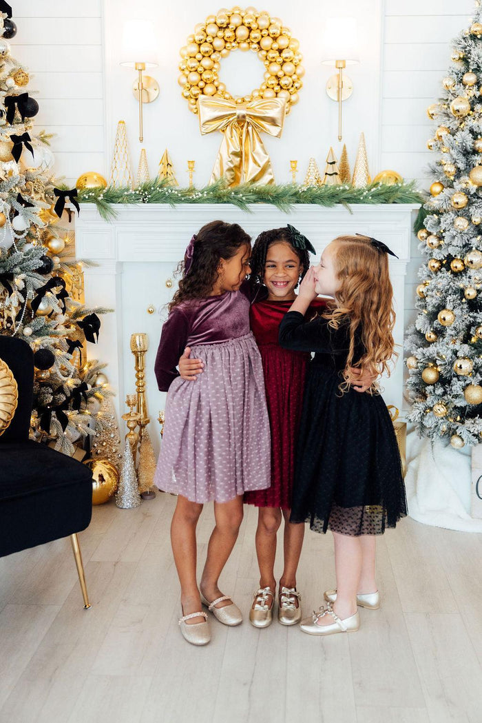 Amethyst Velvet Tutu Dress-Mila & Rose ®