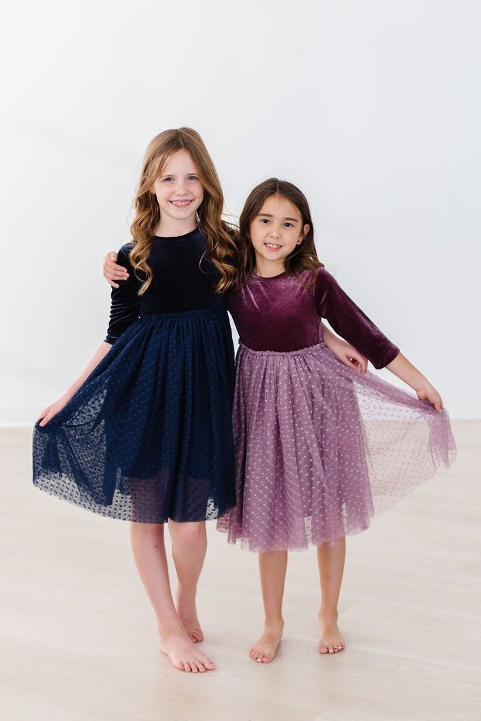 Amethyst Velvet Tutu Dress-Mila & Rose ®