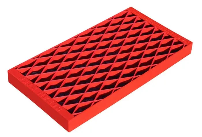 Red Plastic Andersen Clean Step 3607 Single - Diamond Tread Pattern View | United RV Parts