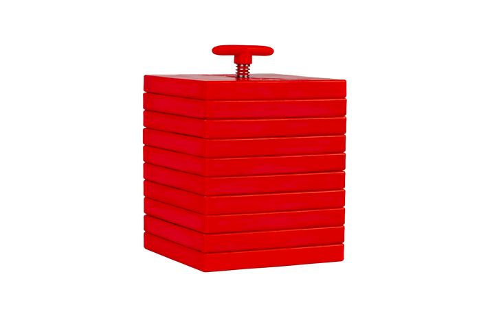Red Andersen Stax Leveling Blocks Stack - Side View | United RV Parts