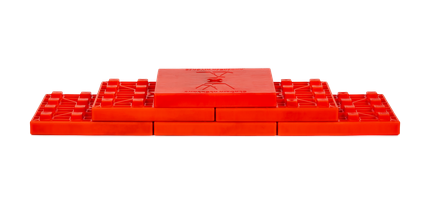 Red RV Leveling Blocks with Ramp - Front View | United RV Parts