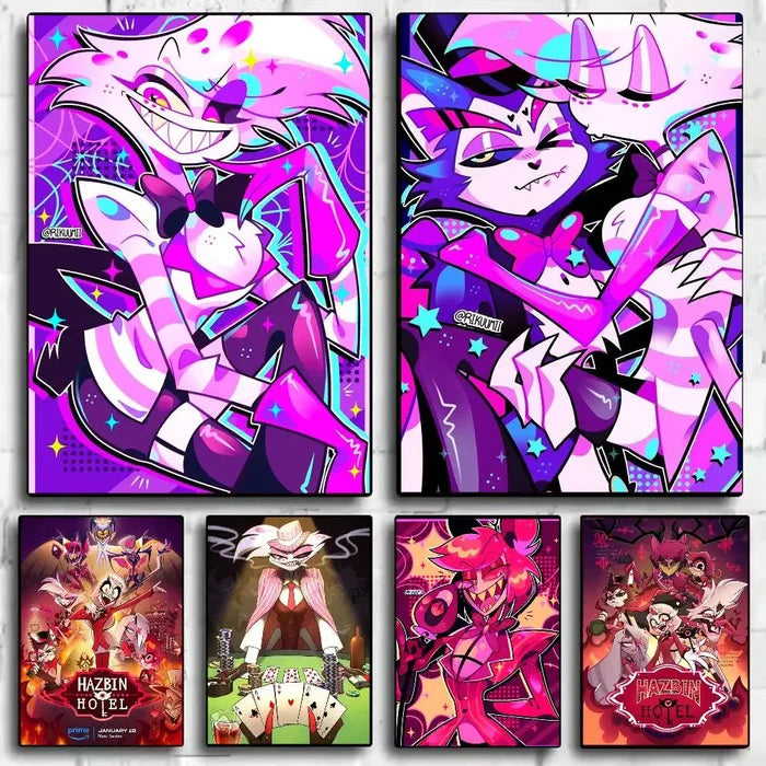 Anime Hazbin Hotel Retro Print Poster