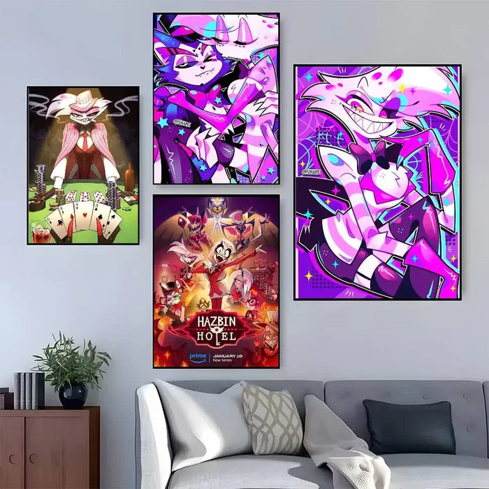 Anime Hazbin Hotel Retro Print Poster