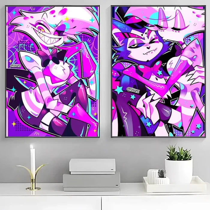 Anime Hazbin Hotel Retro Print Poster
