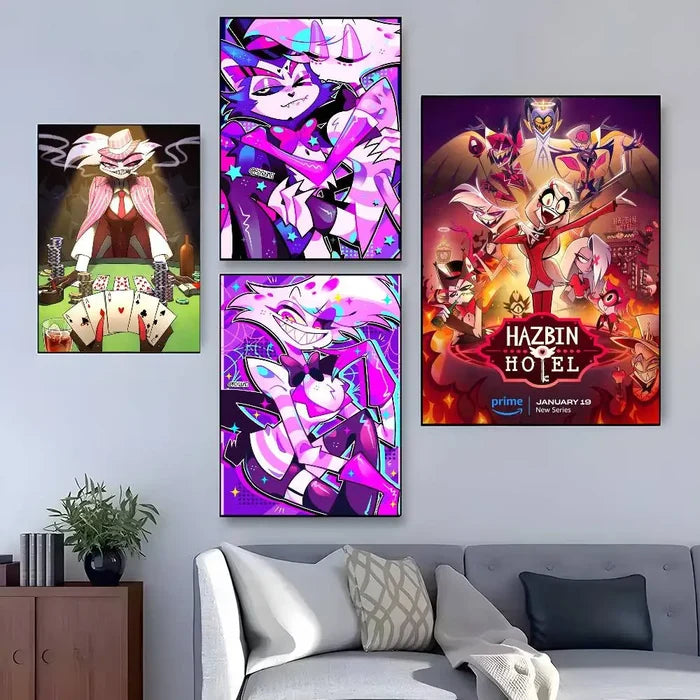 Anime Hazbin Hotel Retro Print Poster