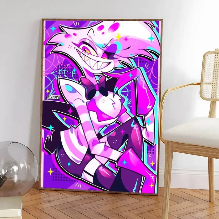 Anime Hazbin Hotel Retro Print Poster