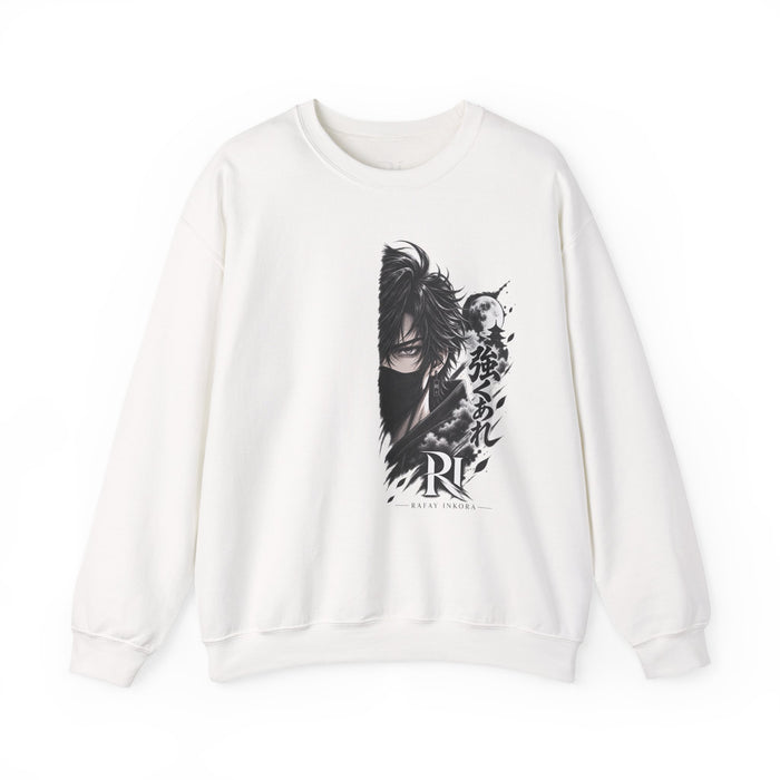 Anime Ninja Crewneck Sweatshirt – Monochrome Mountain Backprint