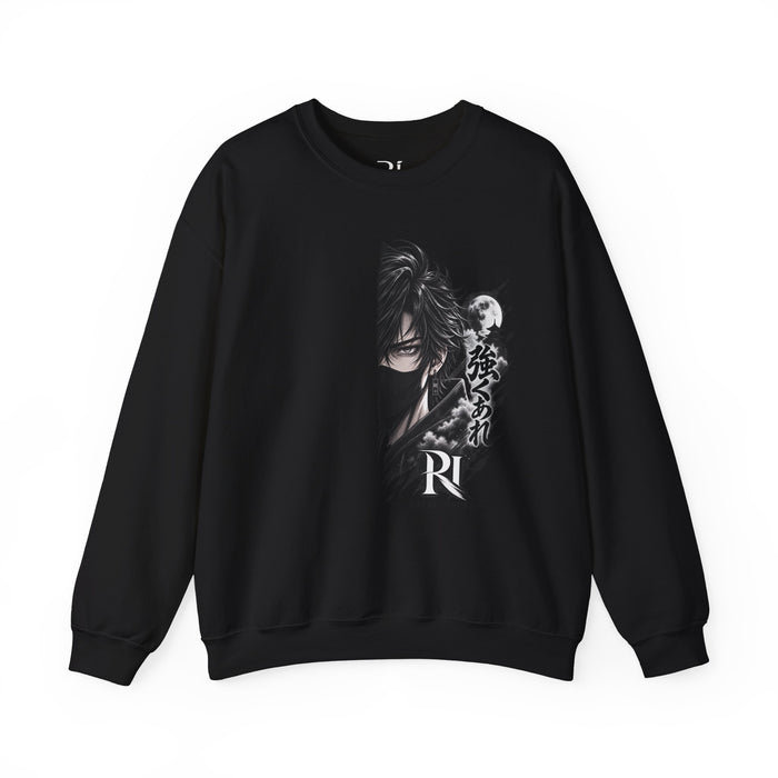Anime Ninja Crewneck Sweatshirt – Monochrome Mountain Backprint