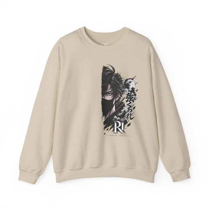Anime Ninja Crewneck Sweatshirt – Monochrome Mountain Backprint
