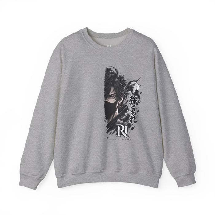 Anime Ninja Crewneck Sweatshirt – Monochrome Mountain Backprint