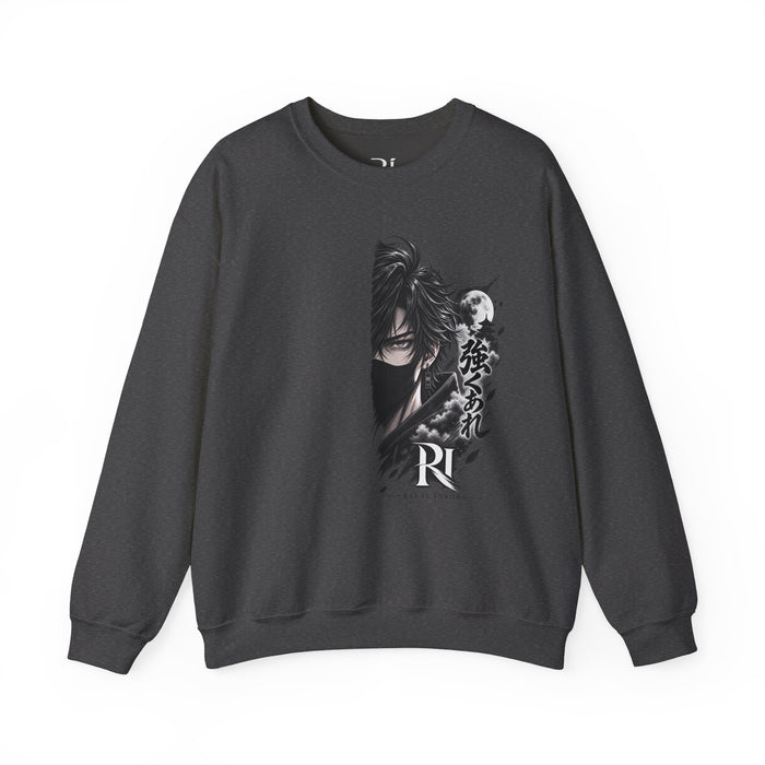 Anime Ninja Crewneck Sweatshirt – Monochrome Mountain Backprint
