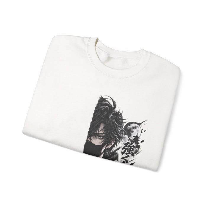 Anime Ninja Crewneck Sweatshirt – Monochrome Mountain Backprint