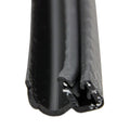 Black Rubber J Bulb Seal with Slide-On Clip, Cross-Section Detail - AP Products 018-1894 | United RV Parts